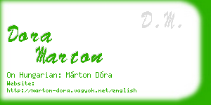 dora marton business card